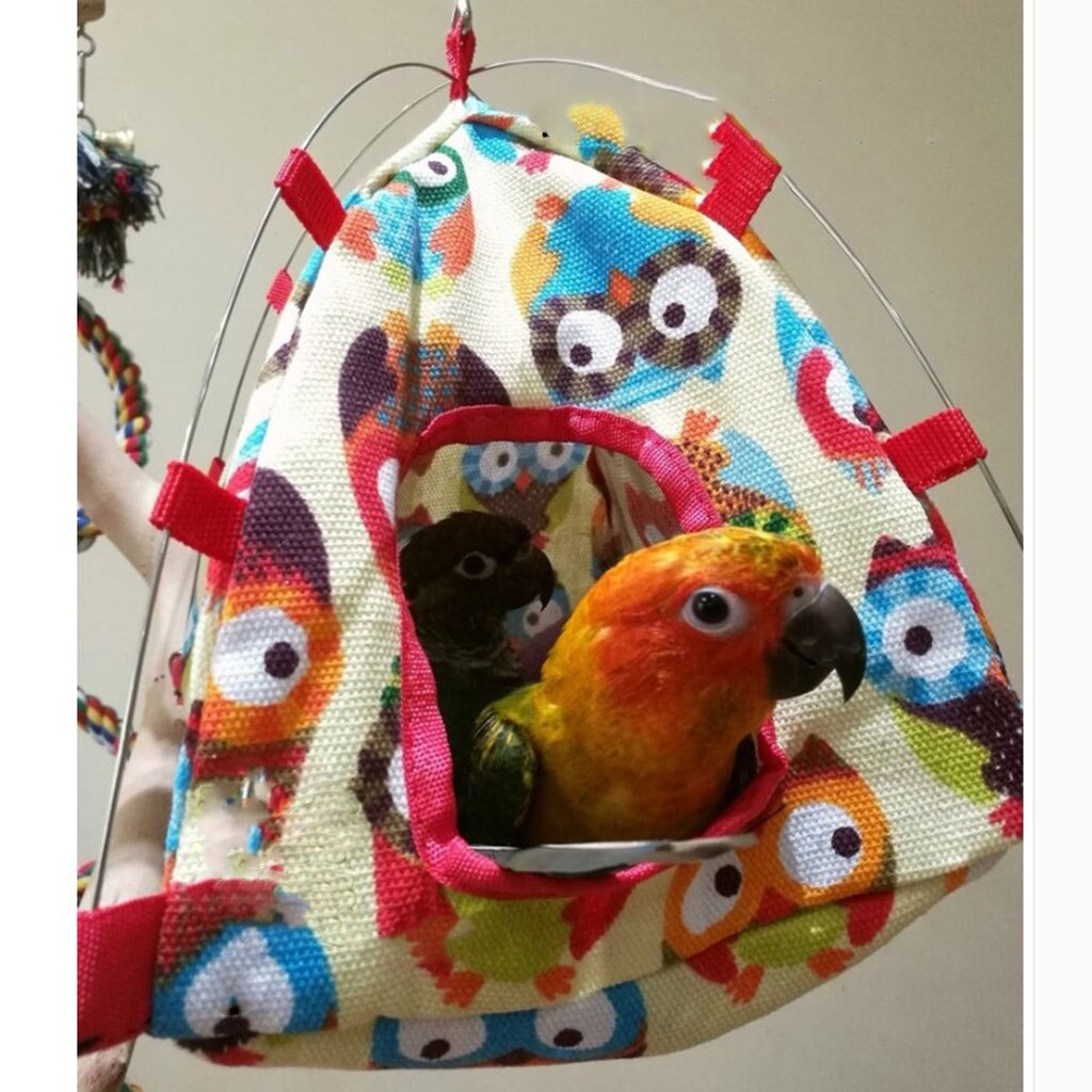 Bird Bed Parrot Sleeping Tent Hut Hanging Hammock Pet Hangable Cockatiel