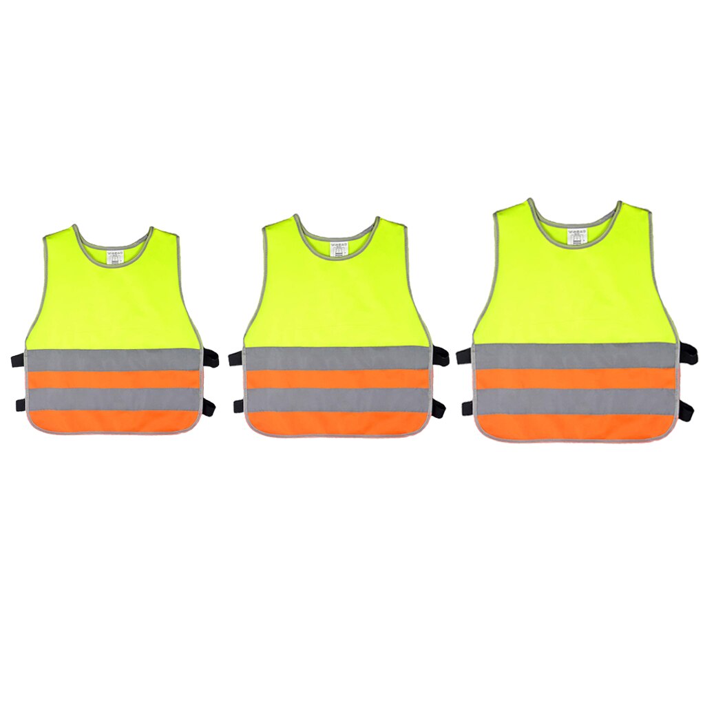 Chalecos reflectantes de alta visibilidad para niños y estudiantes, ropa de seguridad reflectante, 3 tamaños S/M/L, 3 uds.