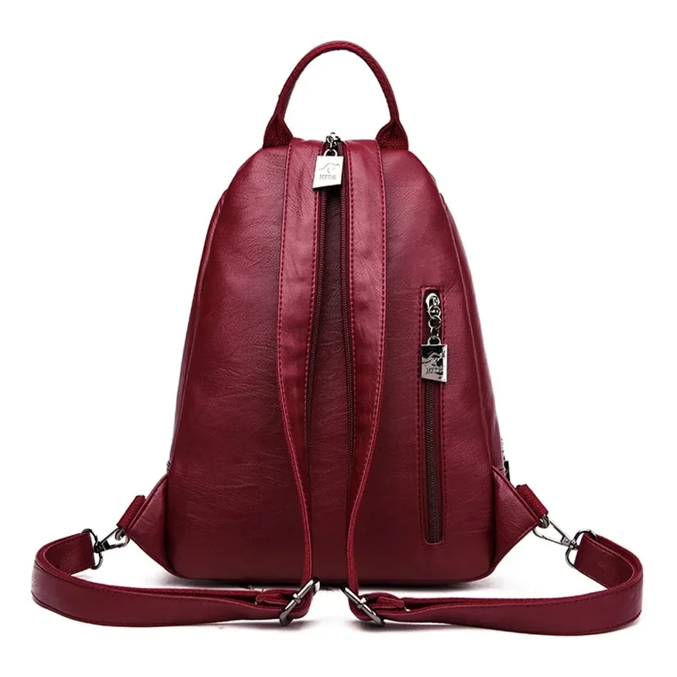 Multifunctionele dames leren rugzakken Vintage rugzak voor tienermeisjes Schoolborsttas Reisrugzak Dames Sac Back Pack