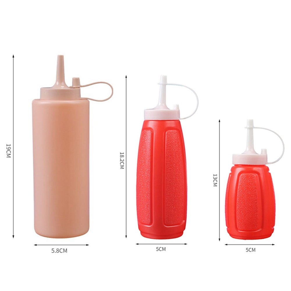 2 PCS Kunststoff Squeeze Sauce Flasche Menage Marmelade Tomaten Salat Flasche Squeeze Flasche Salat Flasche Squeeze Sauce Topf