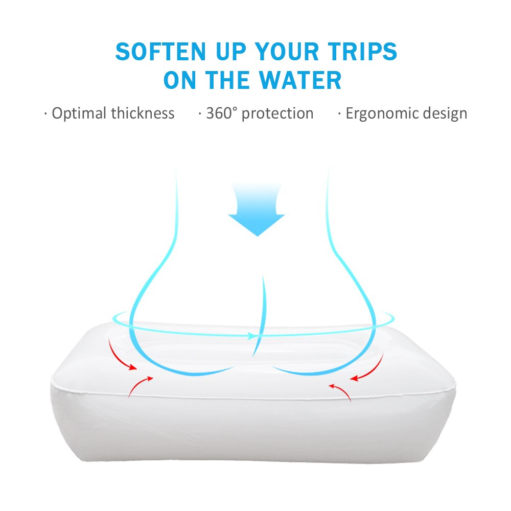 Thicken PVC Inflatable Kayak Seat Pad Moisture-proof Beach Grass Mat Cushion Seat Fishing Air Seat Fishing Boats Office Chair