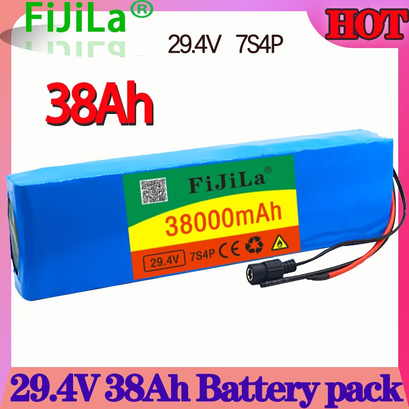 100% 7s4p 24 V 38000 MAH moteur de vélo électrique eBike scooter batterie au lithium-ion 29.4V 18650 batterie rechargeable