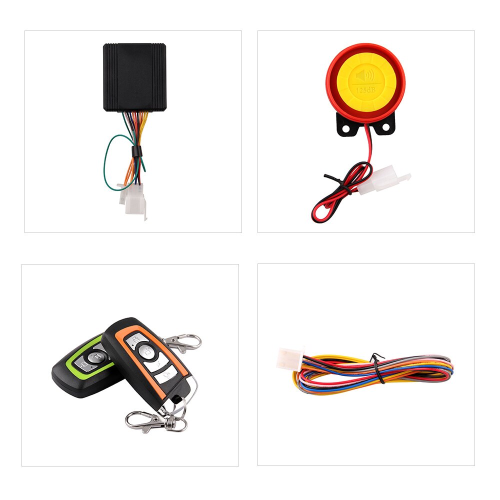 Motorrad alarmanlage 12V Universal- Anti-Diebstahl Sicherheit Einbrecher Alarm System Fernbedienung Horn Alarm Warner