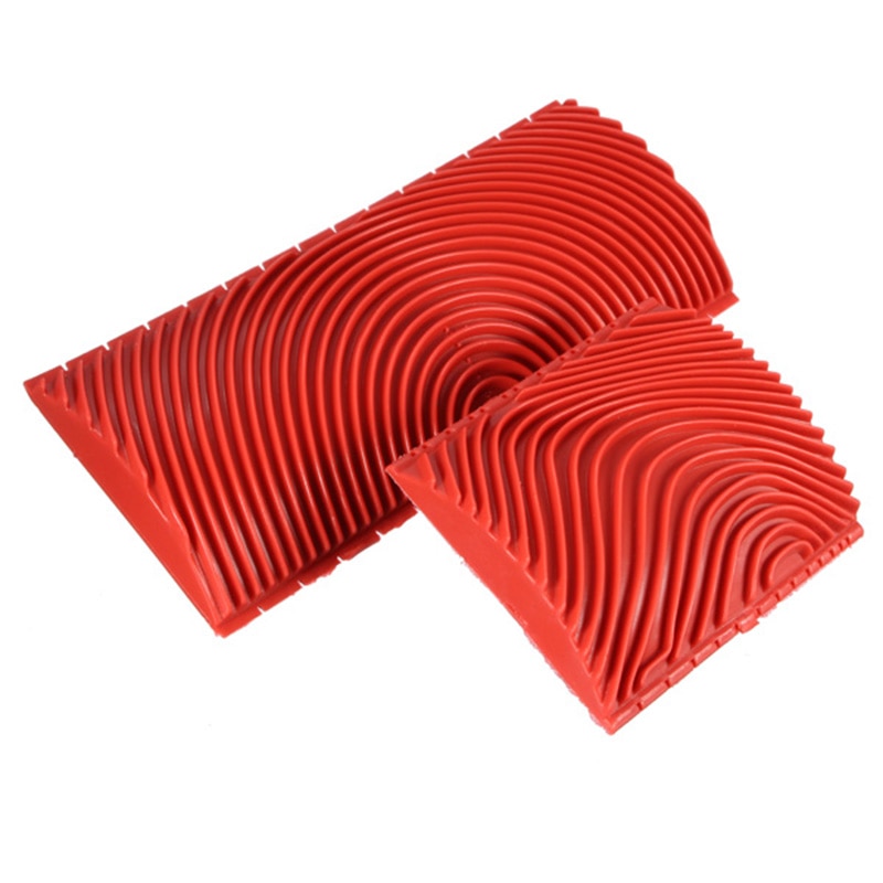 2 Stuks Hout Korrelen Grain Rubber Patin Schilderij Effecten Diy Muur Decoratie Gereedschappen 5.7X2.4Inch/2.87X2.4Inch Verf Emmers: Default Title