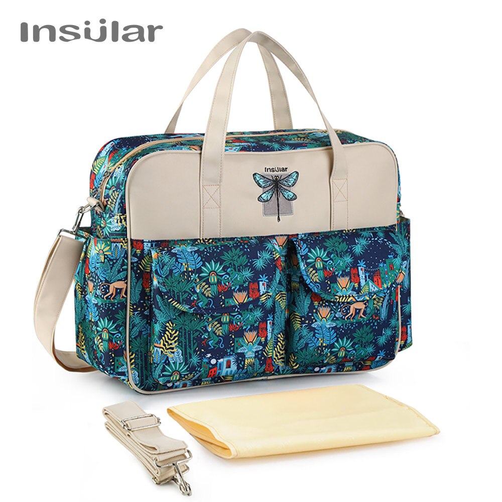Insular Luier Wandelwagen Zak Mummie Moederschap Luiertas Damesmode Tas Waterdichte Crossbody Zakken Voor Babyverzorging: 10