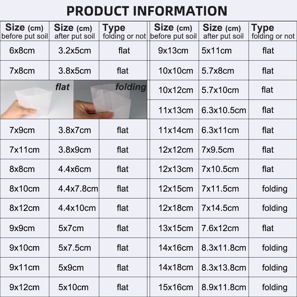100 pces plântula crescer sacos bolsa de tecido para plantas biodegradáveis berçário potes eco-friendly aeração bolso sementes de flores começando