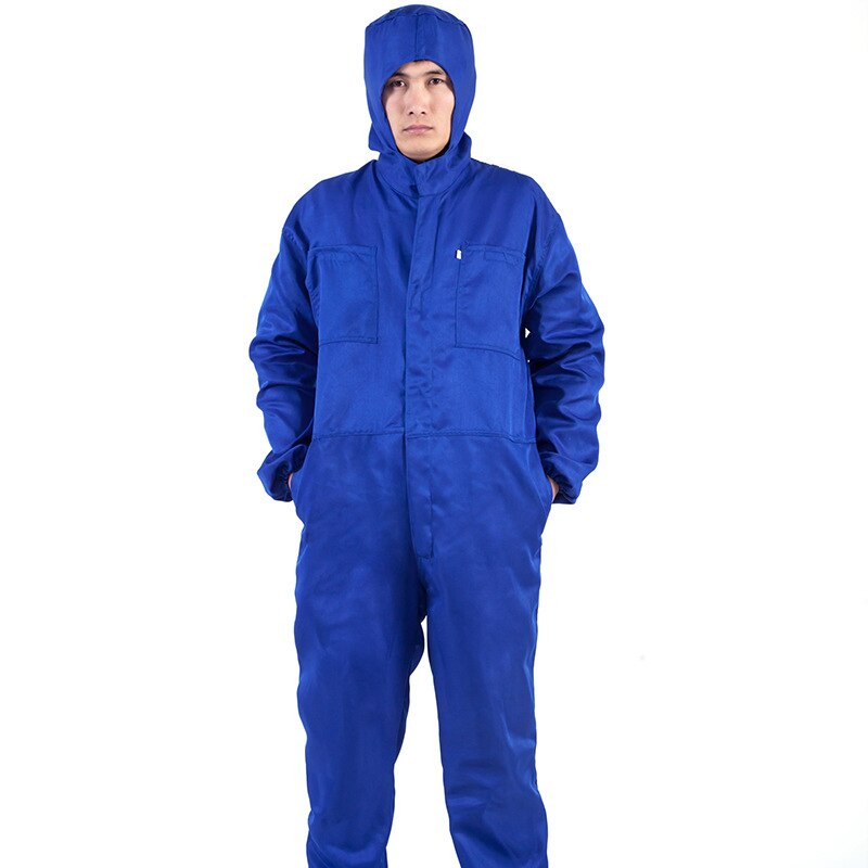 Arbeit Kleidung Overalls Mit Kappe Langarm Werkstatt Staubdicht Tragen Beständig Elektrische Schweißen Arbeit Schutzhülle Arbeiter Kleidung: Blue / 3XL
