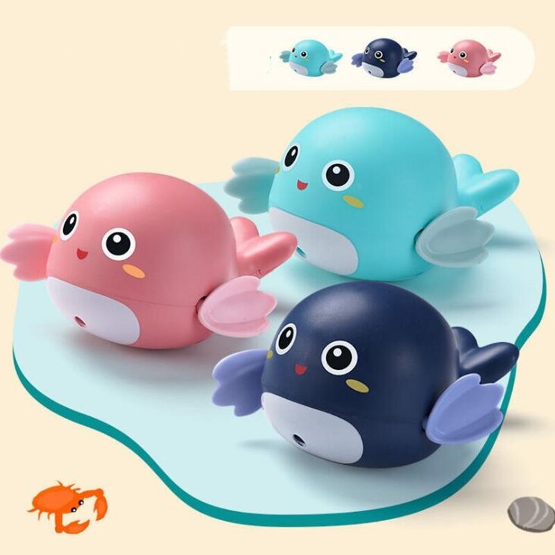 Neue Stil Baby Bad Spielzeug Nette Cartoon Krabben Pinguin Whale Baby Wasser Spielzeug Infant Schwimmen Kette Uhrwerk Spielzeug Für Kinder