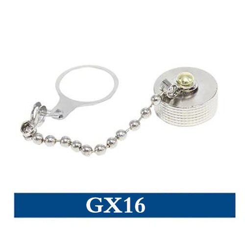 1pcs GX12 GX16 GX20 Aviation Connector Plug Cover Waterproof cover Dust Metal/Rubber Cap Circular Connector Protective Sleeve: Full Metal GX16