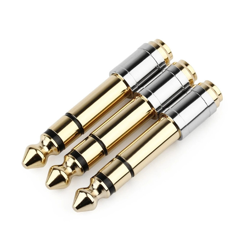 Adaptador de Audio Jack 3,5 a 6,35, convertidores de 6,5mm a 3,5mm, conector macho hembra, enchufe para auriculares, electrónica de consumo de 6,3mm