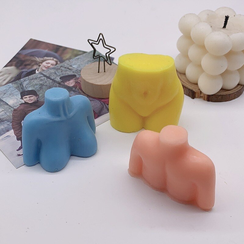 Moule de corps de femme, moule de bougie en Silicone pour le haut du corps et le bas des fesses de femme, moule en résine pour la fabrication de bougies