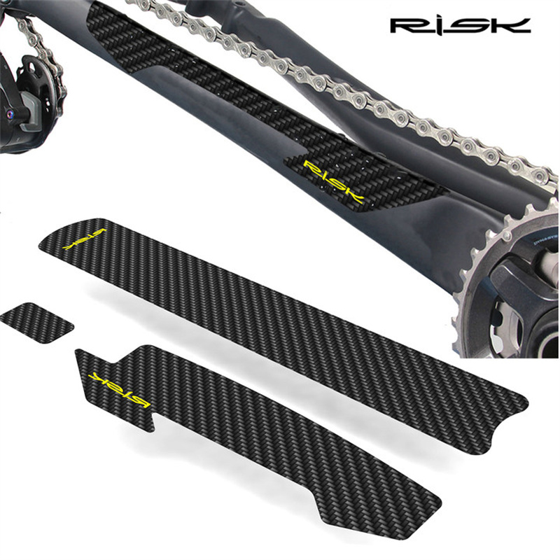Pegatina de protección para cadena de bicicleta, marco de bicicleta de montaña, película protectora de carbono resistente a los arañazos, cubierta para cadenas de bicicleta de carretera, accesorios para bicicleta