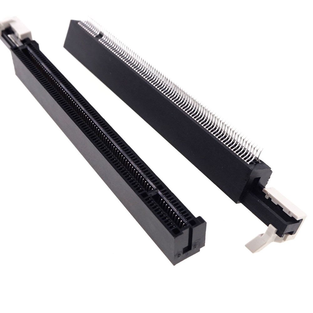 2 stücke PCI äußern 16x Buchse GPU Slot PCIe x16 164 Stift spreizen Montieren PCB gleiten sperren Weibliche Vertikale Dual reihe PCI-164P