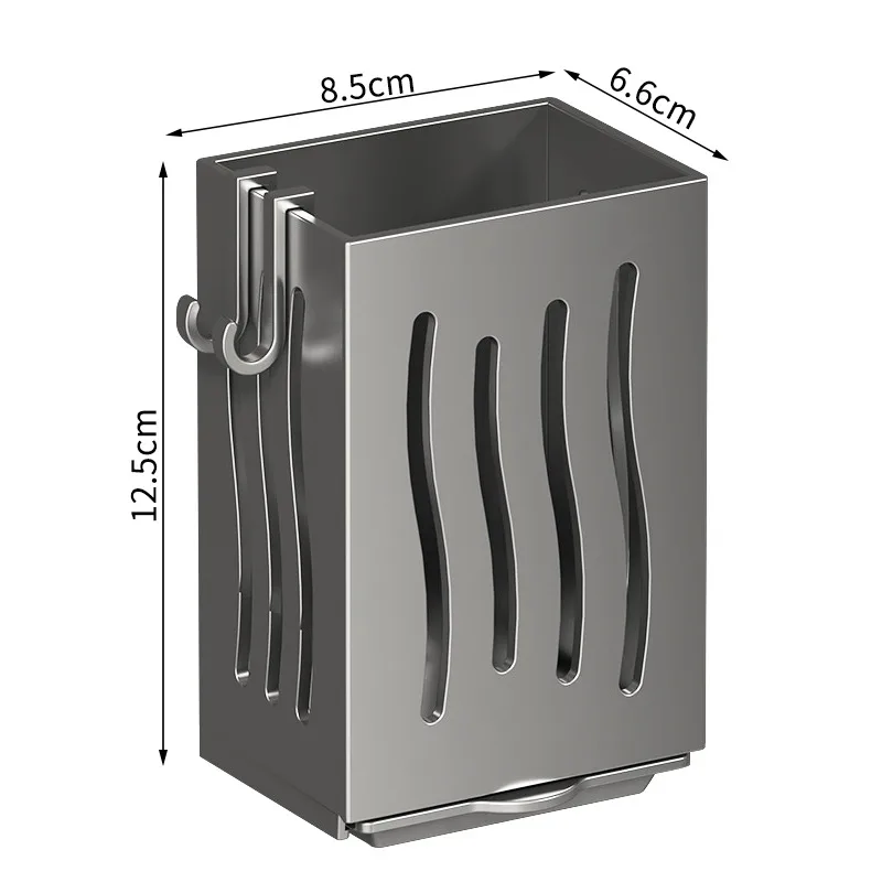 Küche Utensil Gestell Ablassen Essstäbchen Löffel Halfter Multifunktionale Geschirr Trocknen Gestell Küche Organisatoren Besteck Lagerung Boxen: Licht Grau
