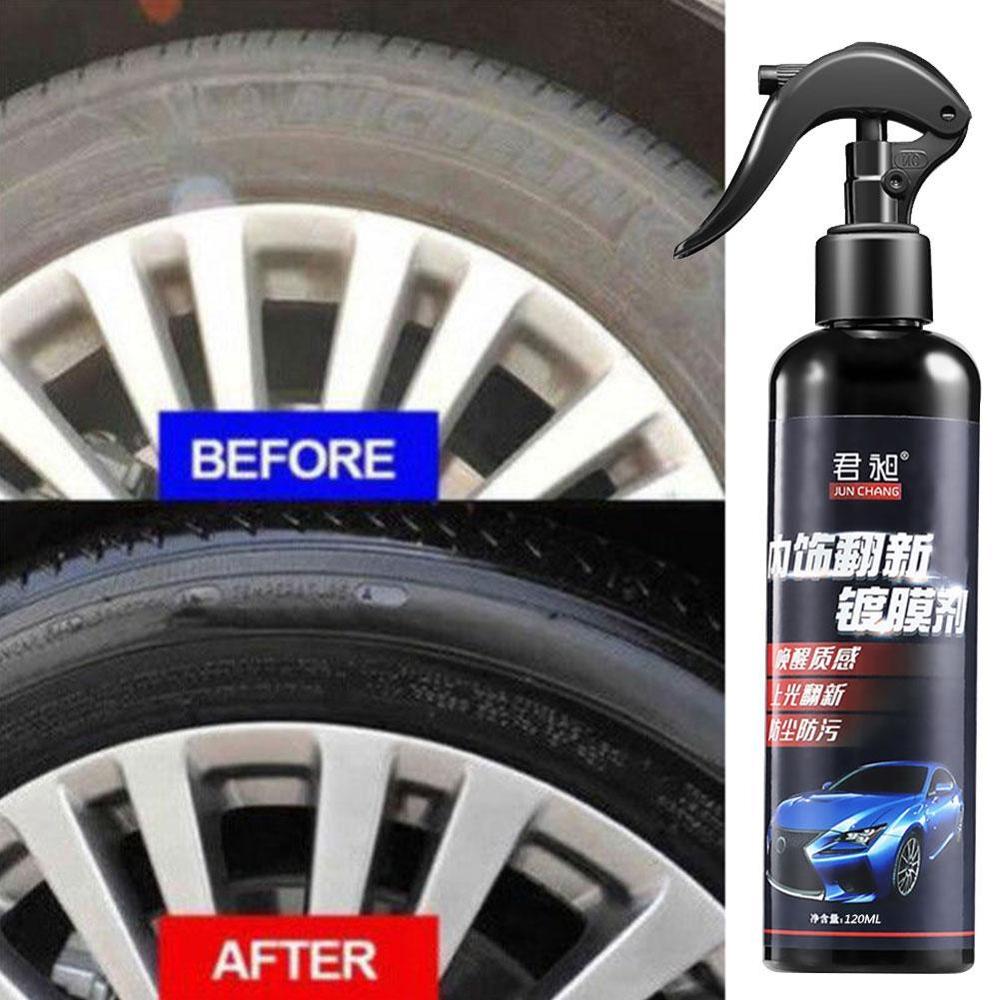 Agente limpiador de cera decorativo para Interior de coche, tablero de cuero, acristalamiento, Panel de agua, agente de renovación de plástico, 120ML