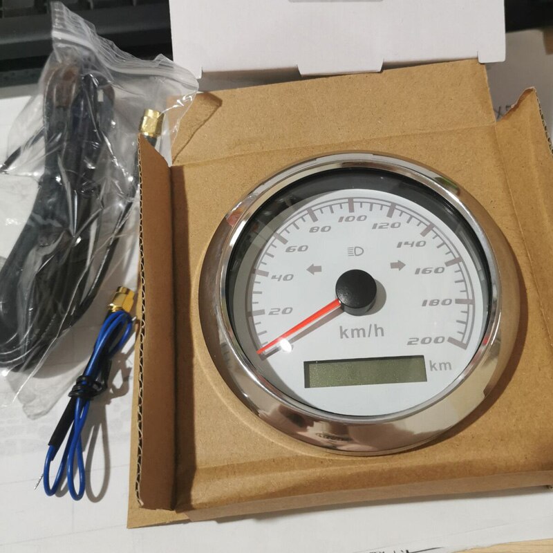 Gps Snelheidsmeter 120 Km/h Met Rode Backlight Grootlicht Links Rechts Draaien Licht 200 Km/h Snelheid Gauge Voor Auto Boot auto 12V/24V