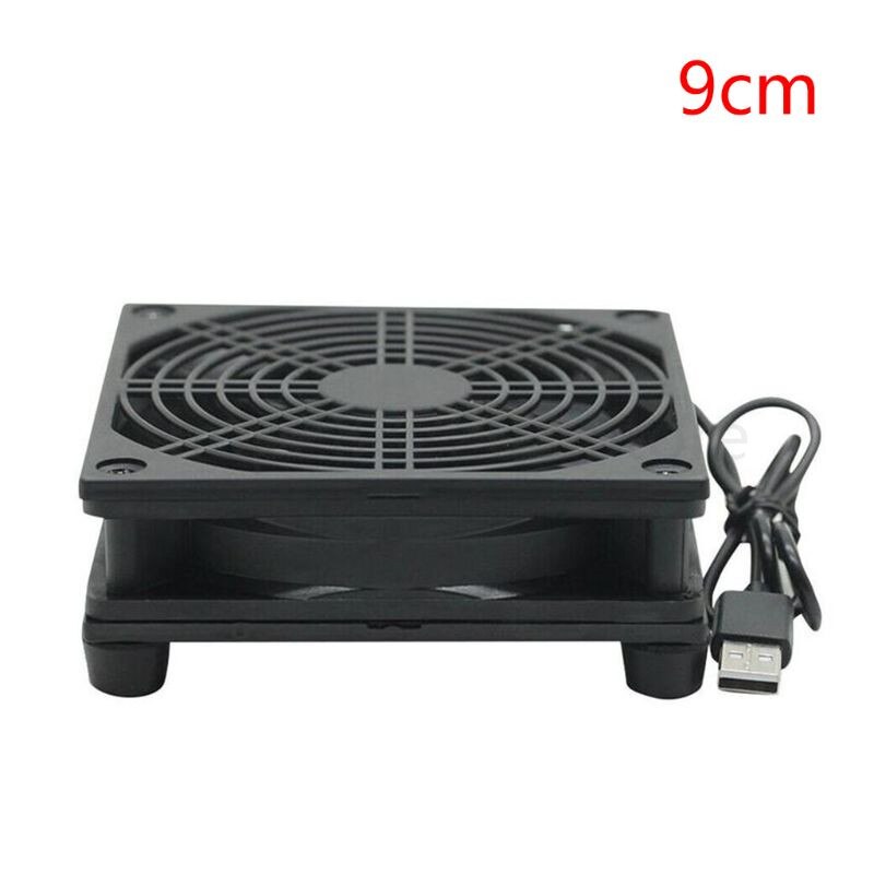 9Cm/12Cm Koelventilator Dc 5V Usb Voeding Stille Ventilator Voor Router Tv Set-top Box: 9cm