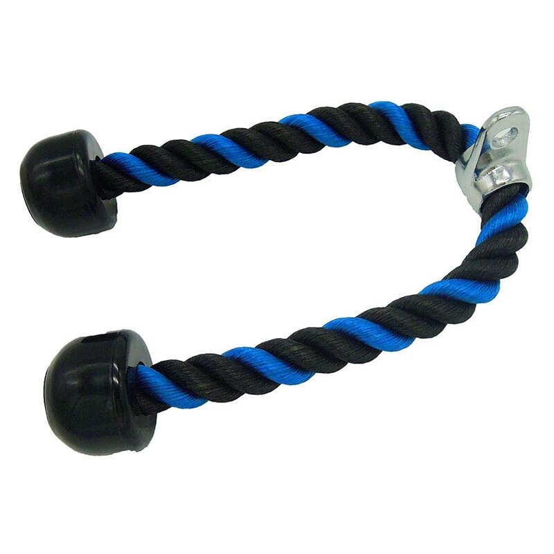 27.5 Inch Kabel Touw Attachment Zwart En Blauw Nylon Gevlochten Tricep Rope Druk Kabel Triceps Pushdown