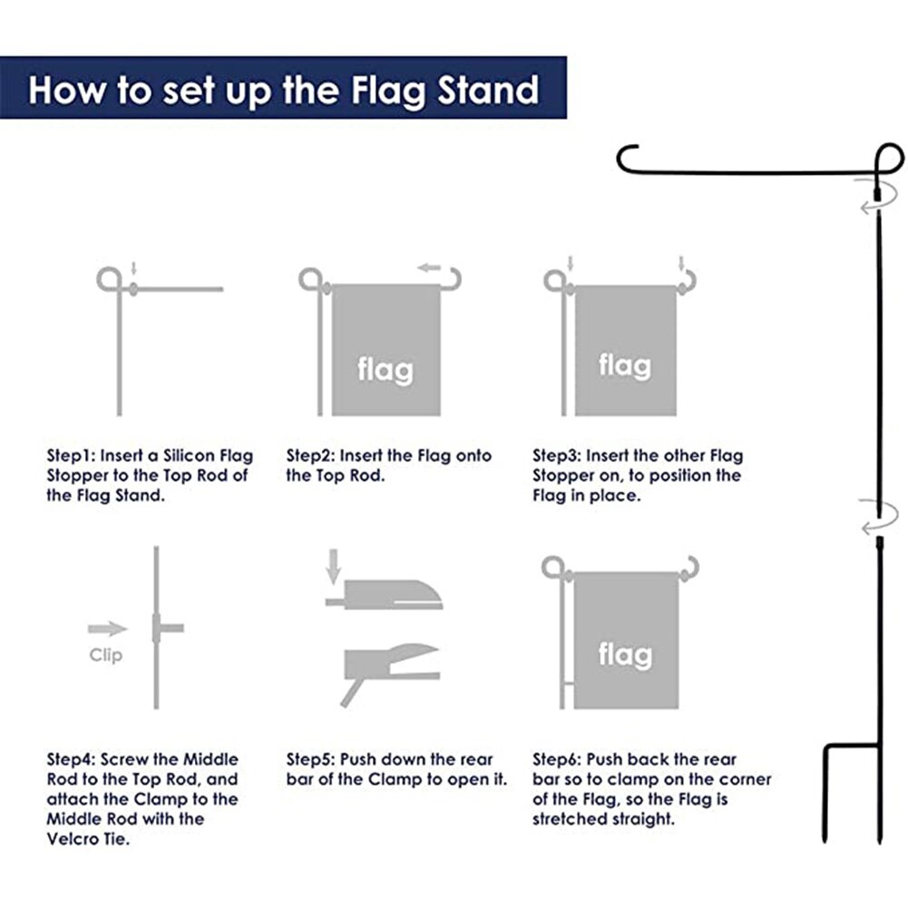 Tuin Vlag Stand Vlaggenmast Yard Vlag Houder Metalen Gepoedercoat Dikker Vlag Houder Voor Vlag Staaf