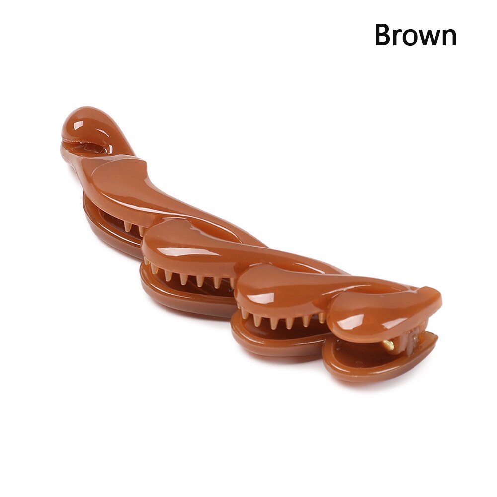 1 Pc Draagbare Elegante Haar Klemmen Vrouwen Meisjes Styling Accessoires Banaan Haar Clips Acryl Non Slip Haar Klauwen: brown