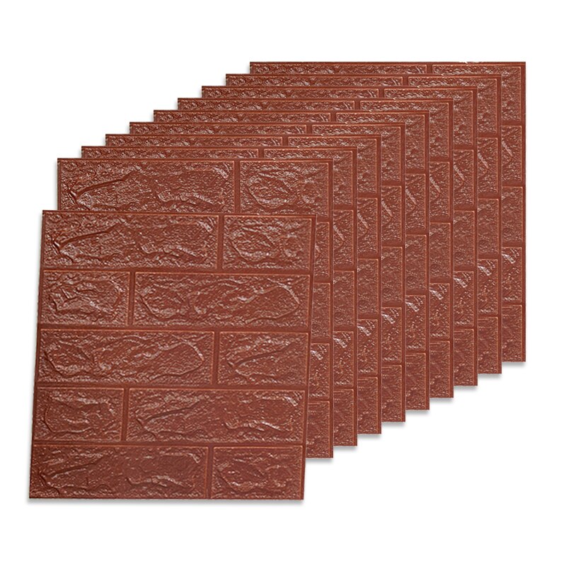 3D driedimensionale muurstickers zelfklevend behang anti-collision decoratieve stickers 10st: Goud