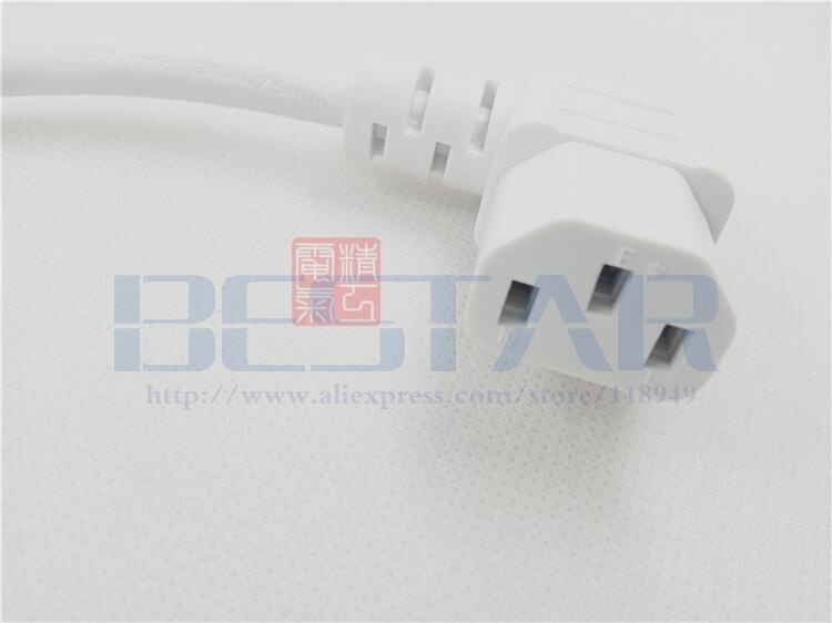 Black IEC 320 C14 male to Elbow IEC 60320 C13 female Left angle Power short Cable cord 20cm for hanging wall LCD TV projector