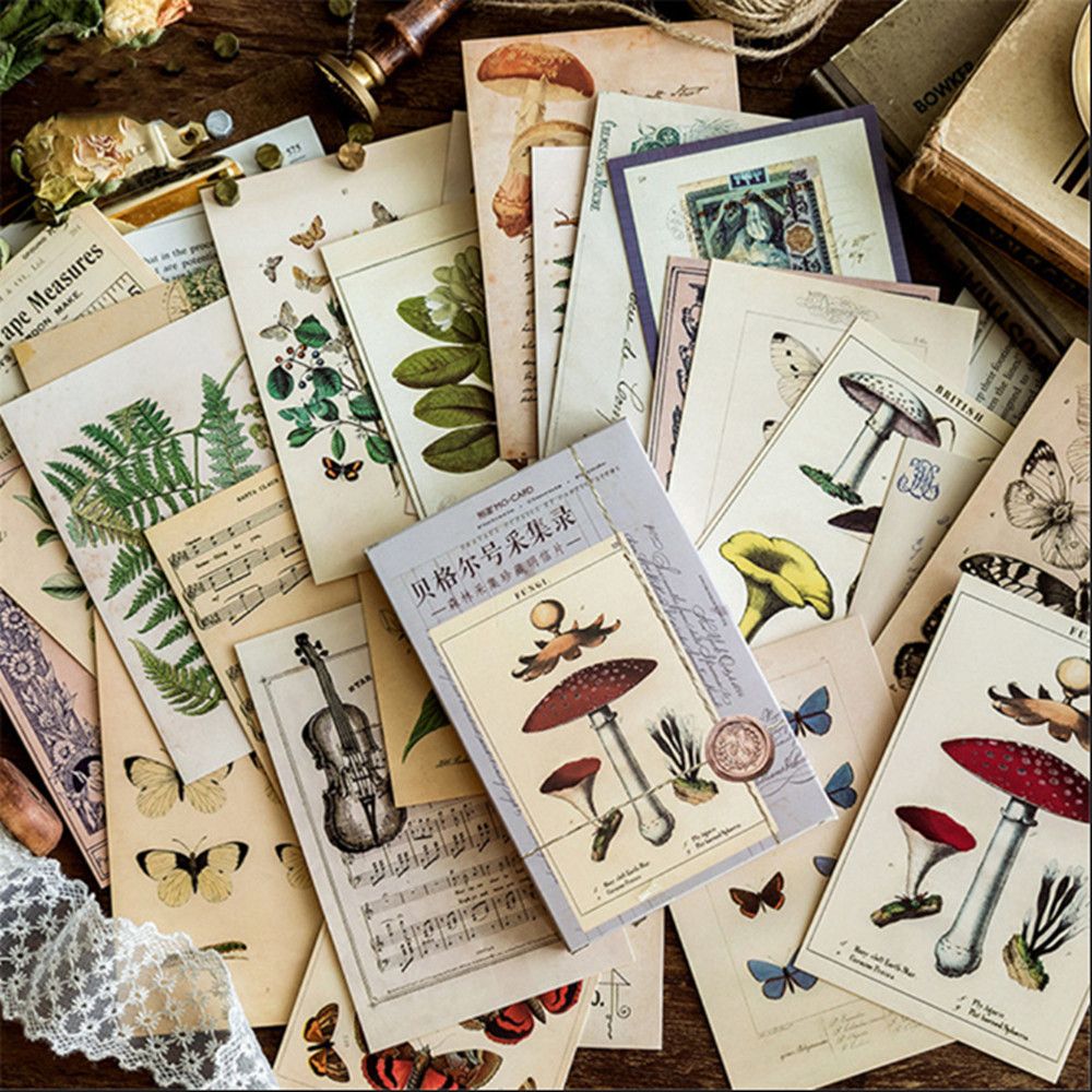 30 st/pack vykort skog djur växt lomo kort vintage brev skrivpapper mini vykort födelsedagsfest gratulationskort