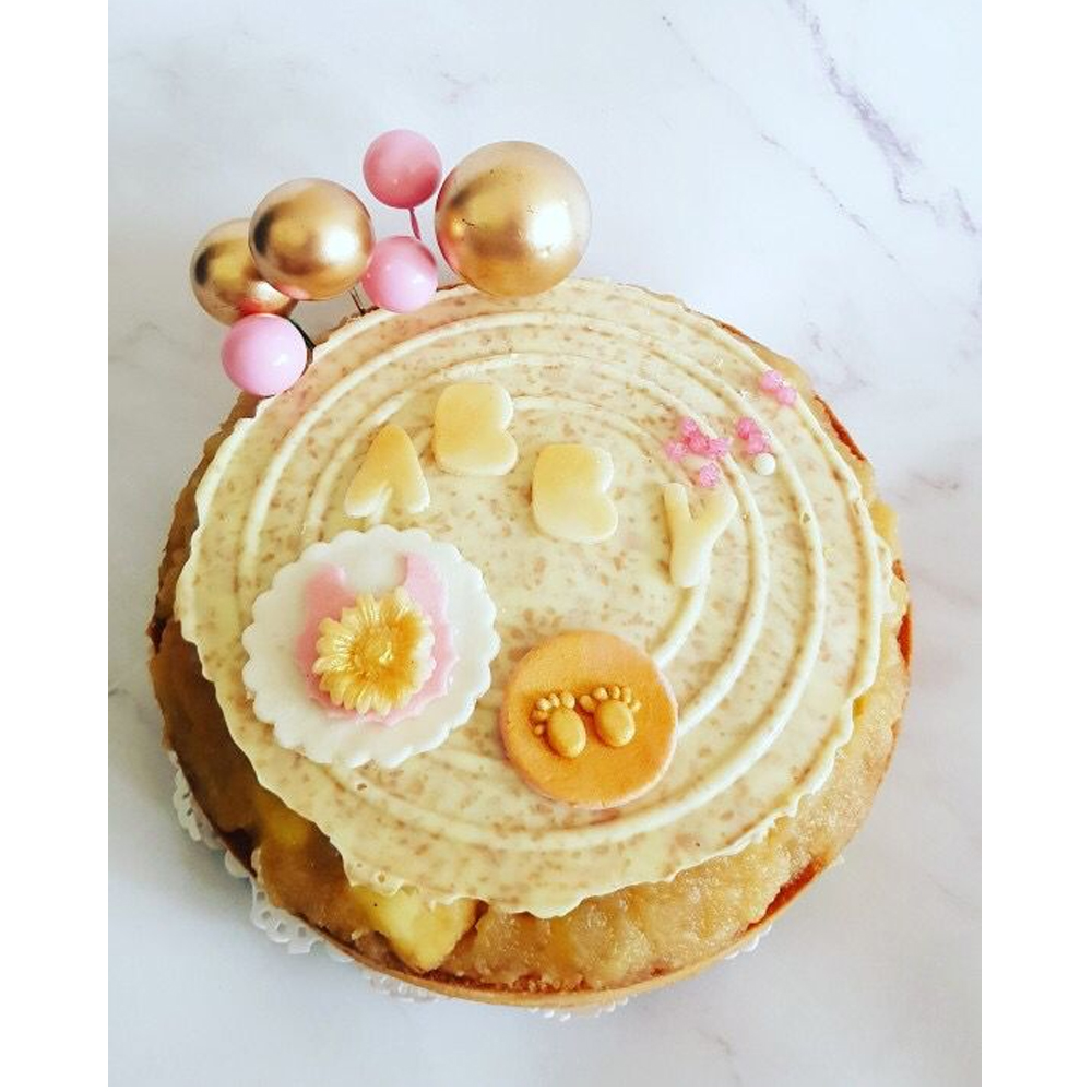 20pcs Golden Ball Cake Topper Happy Birthday Baby Baptism Cake Decoration Diy Cupcake Wedding Party Decoration Supplies