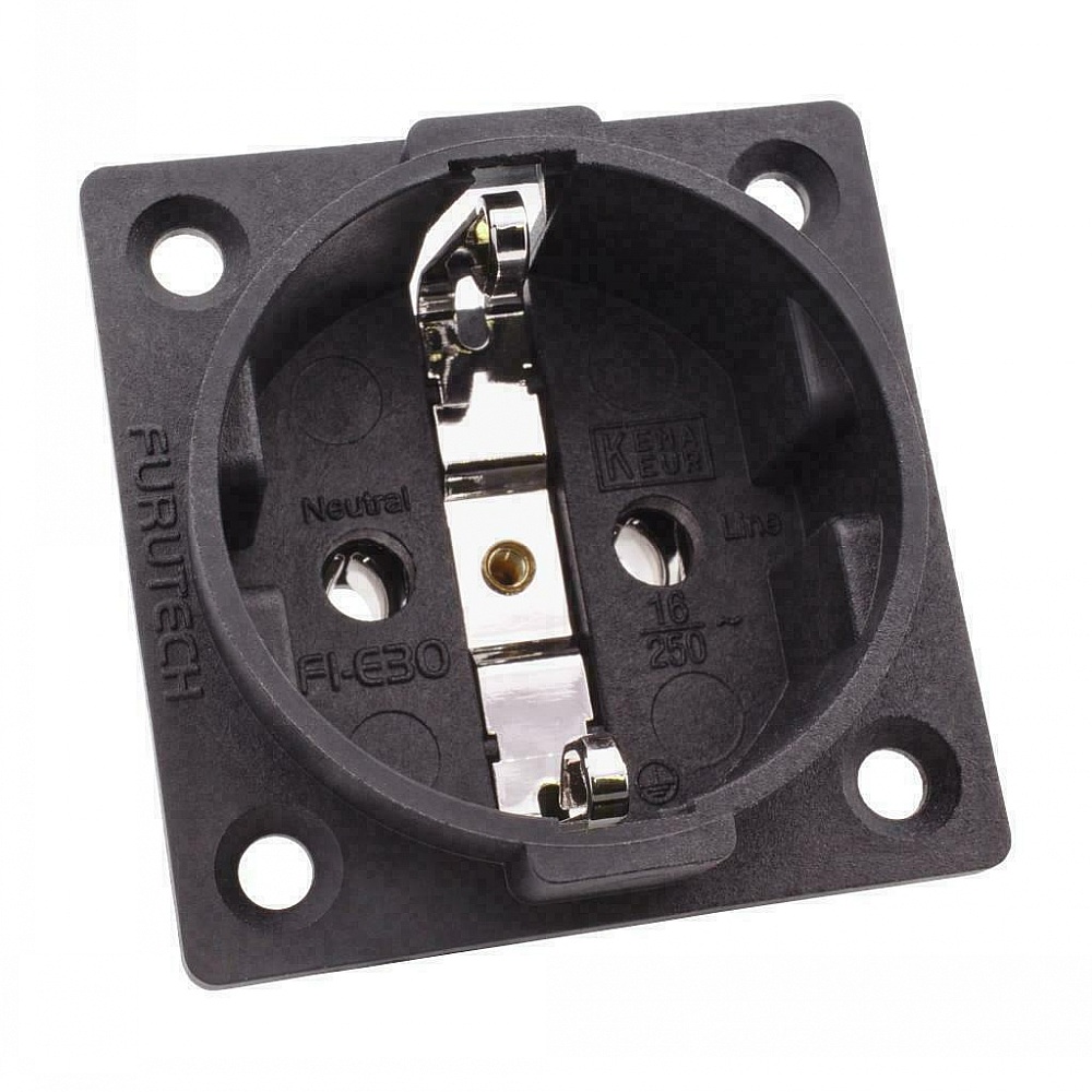 4 Pcs Furutech Schuko Socket FI-E30 (G) Vergulde/FI-E30 (R) rhodium Ac 250V 16A Eu Euro Zuiver Koper Neutrale Iec Inlaat