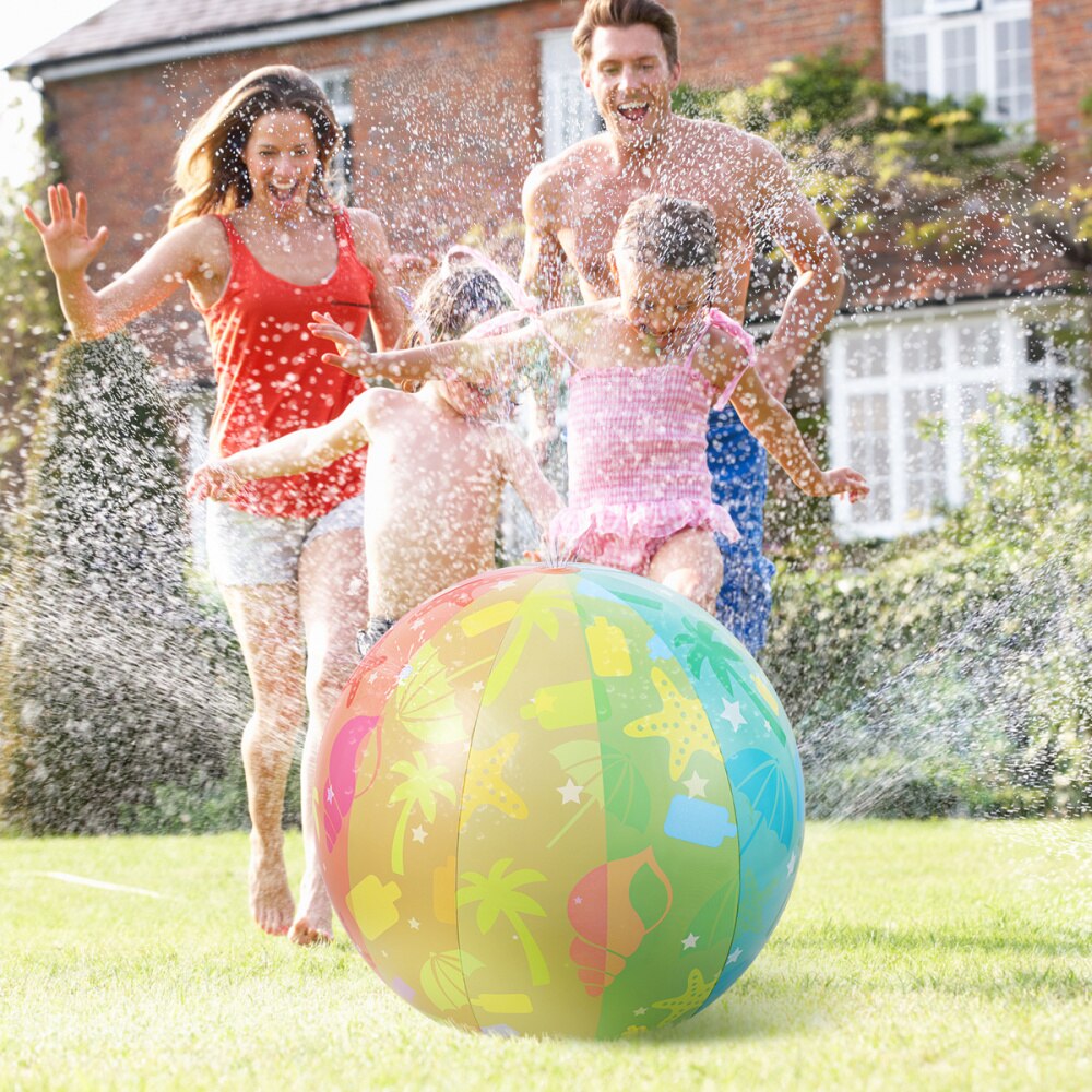 IBASETOY Sprinkler Regenbogen Strand Aufblasbare draussen Beregnung Für Sommer Garten Rasen 80x80