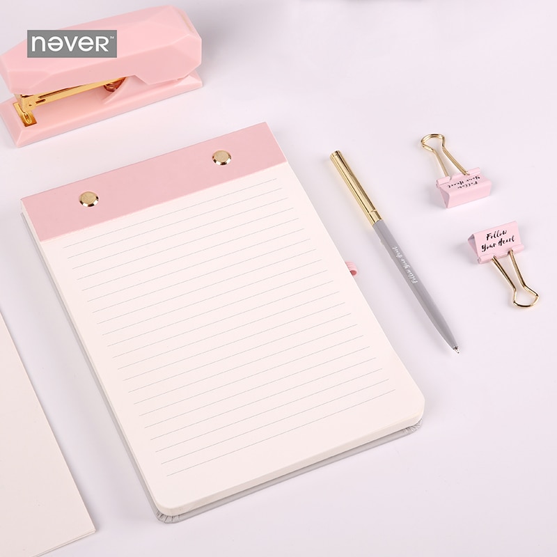 Stationery Light pink Notepad with Ball Pen Set Thickening Can Tear Away Message Notepad Post Stationery Sets For Girls