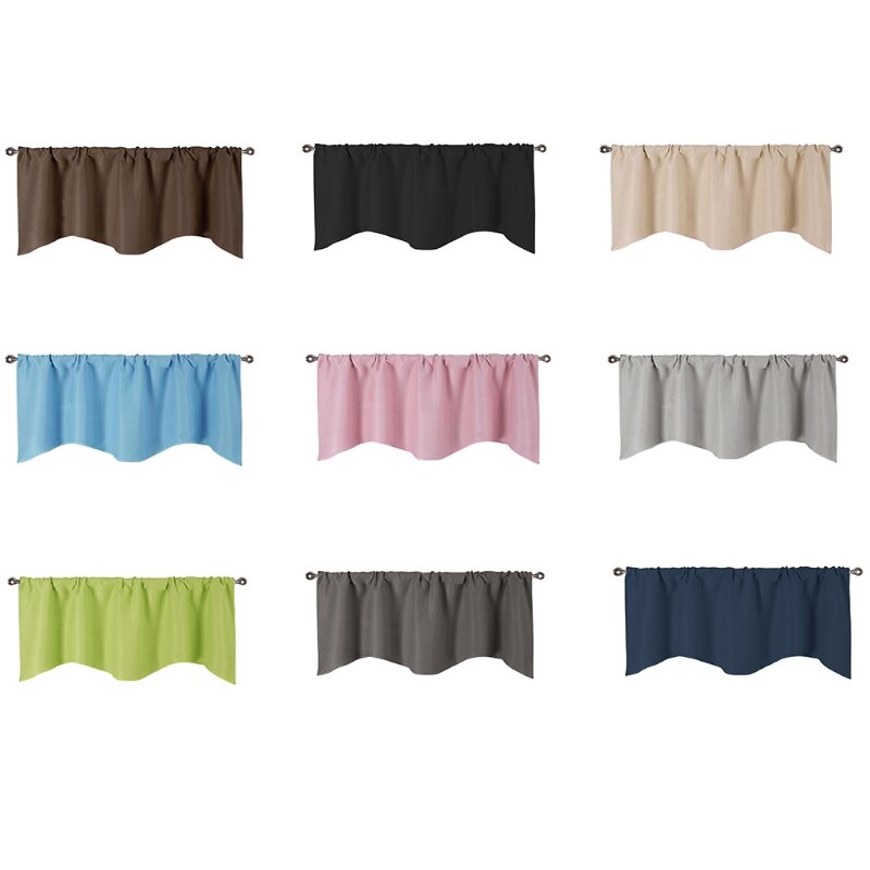 Rideaux occultants de couleur unie, stores romains élégants, rideau court café pour cuisine, rideau de fenêtre moderne pour armoire de cuisine K3NA