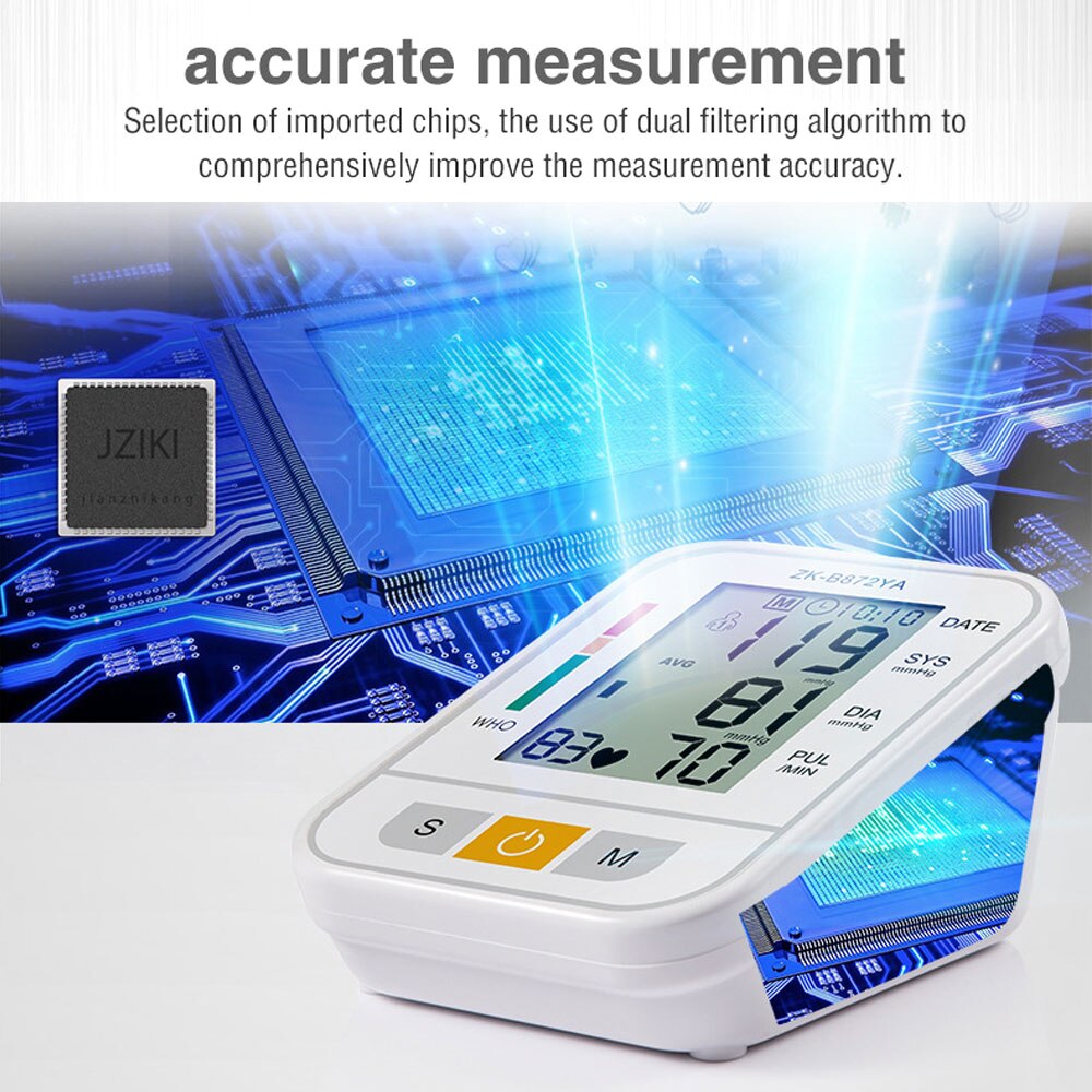 Digitale Bloeddrukmeter Bovenarm Tonometer Draagbare Bloeddrukmeter Automatische Bloeddrukmeter Pulsometer