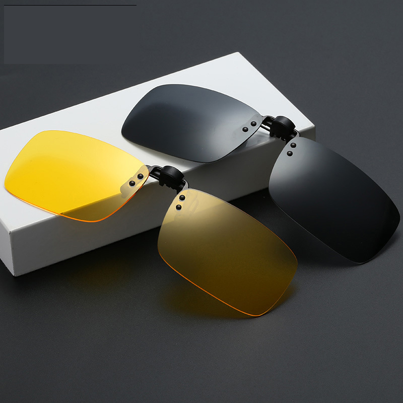 Lunettes de soleil polarisées unisexes à clipser, lunettes de soleil d'équitation, lentille de visibilité nocturne, conduite nocturne, équipement de moto,