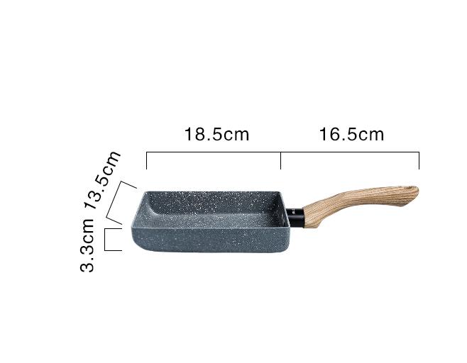 Non-stick Kleine Koekenpan Japanse Stijl Pan Siliconen Schop multifunctionele Gelaagde Omelet Pot