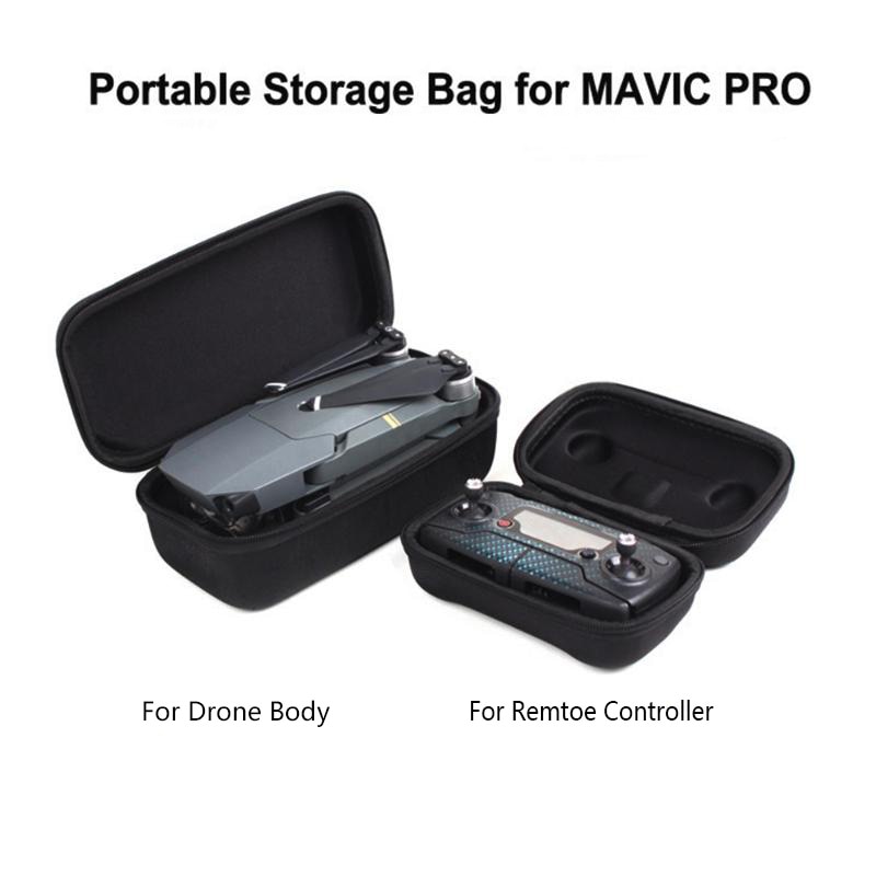 Voor DJI Mavic Pro Platinum Draagtas Opvouwbare Drone Lichaam en Afstandsbediening Zender Tas Hardshell Behuizing Tas Opslag