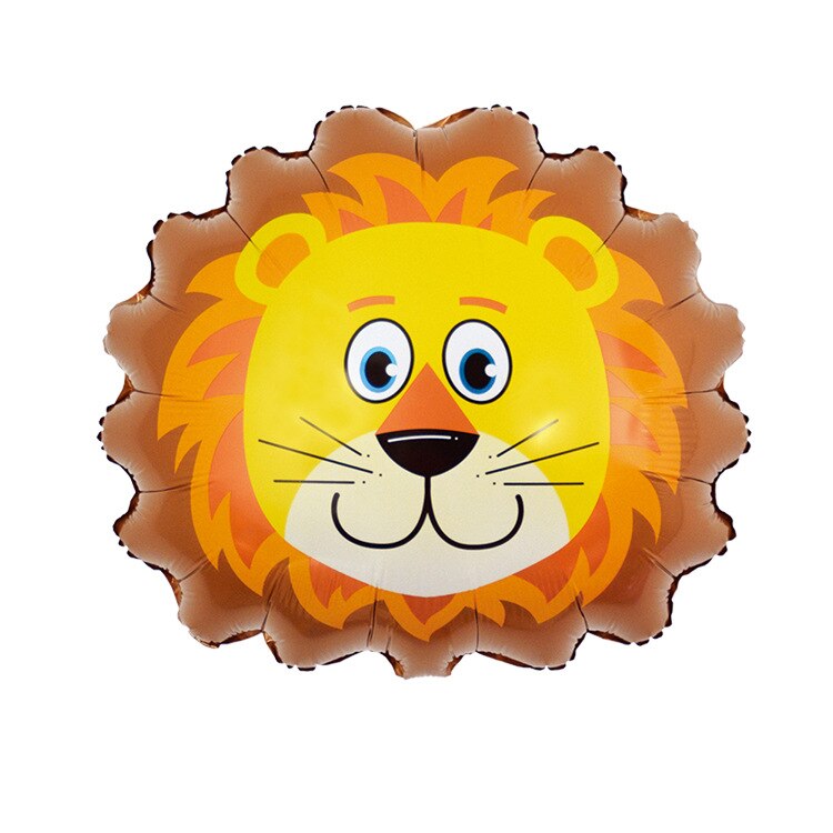 10 stk dyr hoved ballon løve tiger mokey ko giraf hoved folie ballon barn helium ballon til fest dekoration: Løve