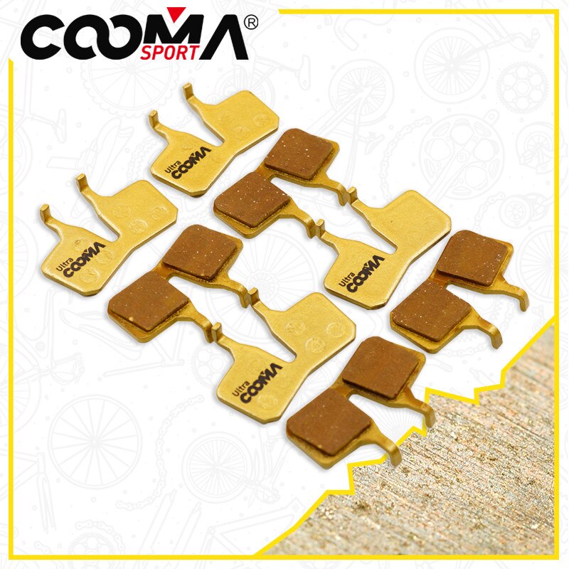 MTB Fahrrad Disc Bremsbeläge Für Magura MT5 MT7 Disc Bremse, 4 Pairs, Gold Voll Metall