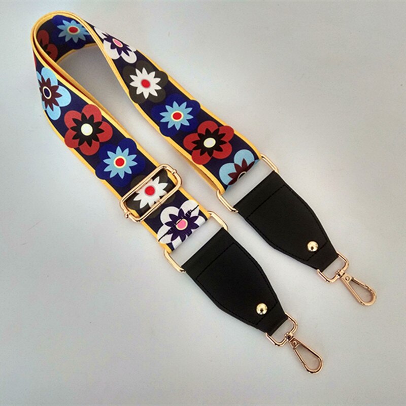 Lyxiga färgglada väskor tillbehör väska bälte justerbar axel diagonal crossbody väska remmar etnisk stil axelrem