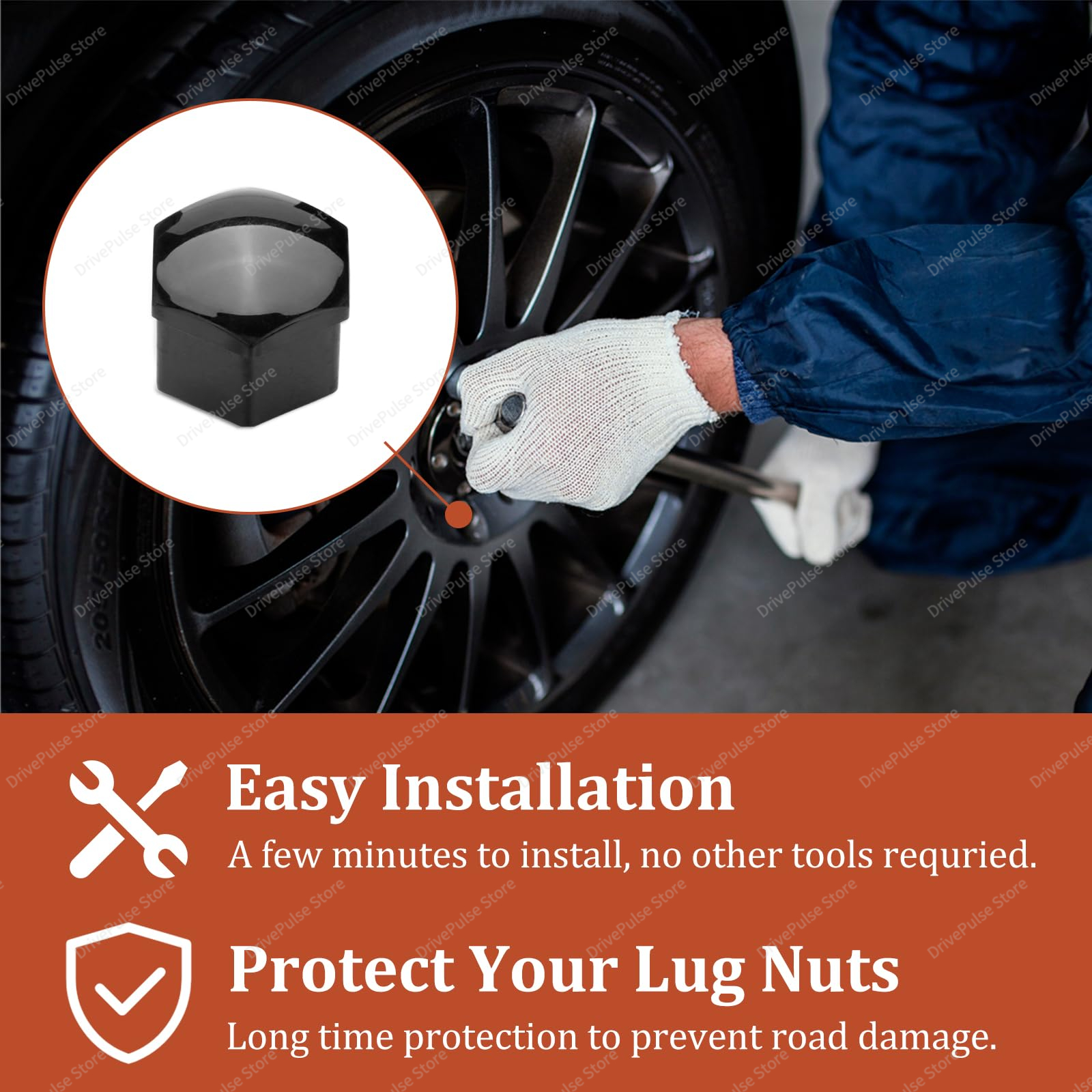 20 piezas cubiertas universales para tuercas de rueda 17/19/21mm-tapas para pernos de rueda a prueba de ust para coche, SUV, camión | Protección y decoración exterior