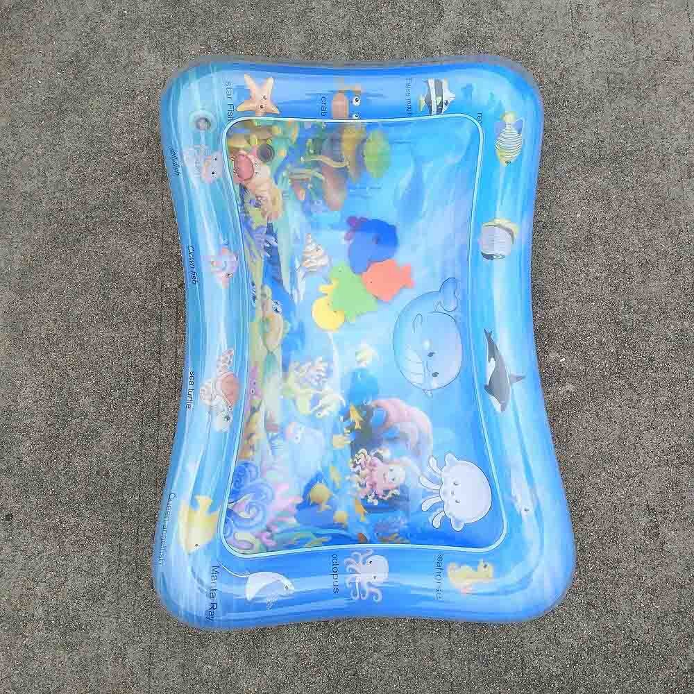 Baby Inflatable Patted Pad Baby Crawling Water Mat Baby Inflatable Toddler Play Water Cushion Pad Soft Mat Fun Activity Pad