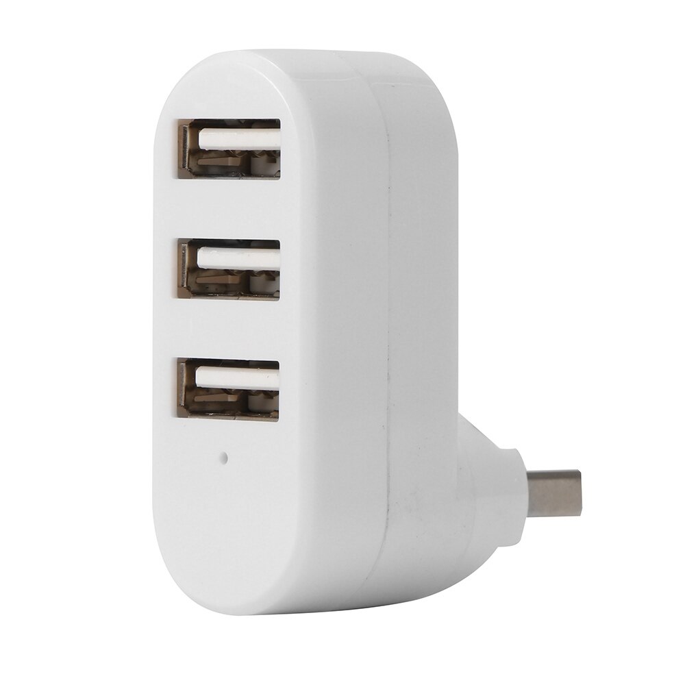 Cheapest 3 Ports Mini Usb Hub Rotatable High Speed USB HUB 2.0 USB Splitter Adapter For Notebook/Tablet Computer PC Peripherals: White