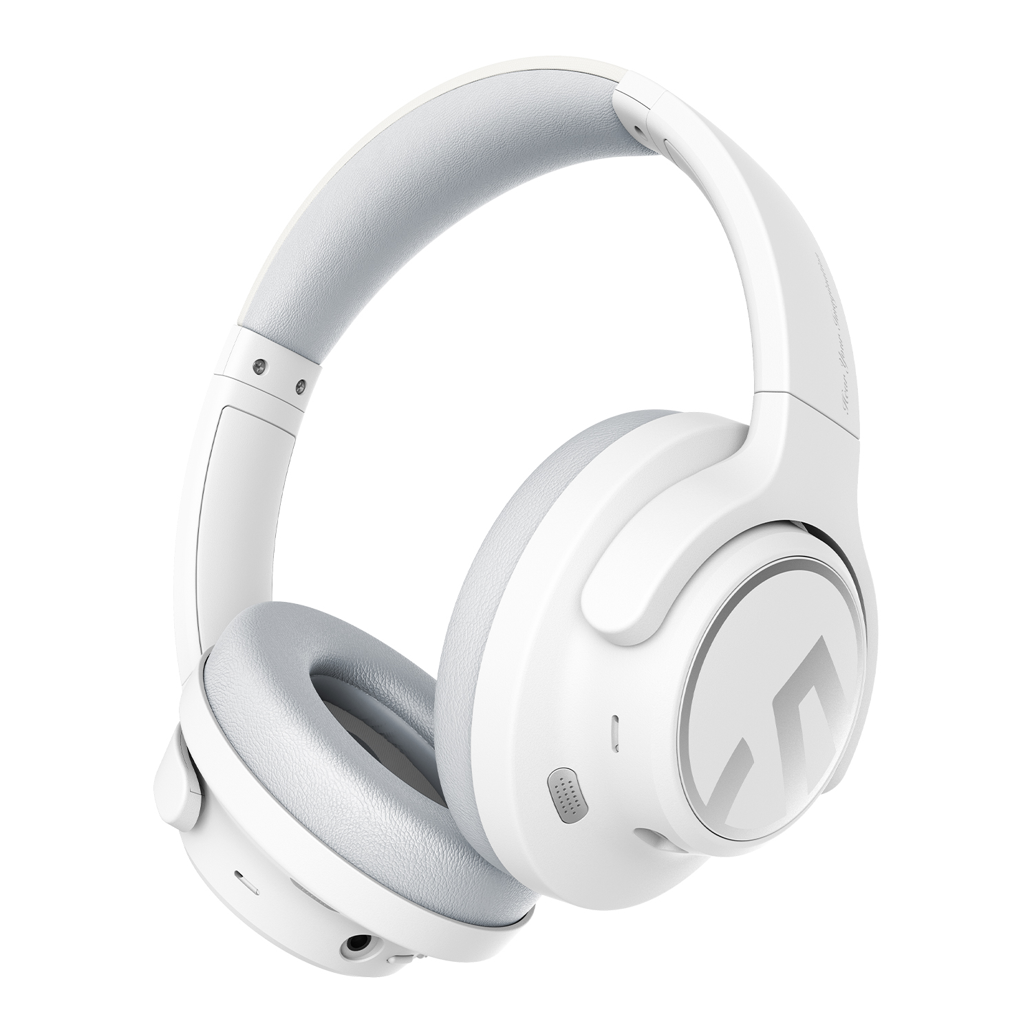 SoundPEATS Space Headphones Bluetooth 5,3 Auriculares inalámbricos híbridos con cancelación activa de ruido, reproducción de 123 horas, micrófono, conexión multipunto: Blanco