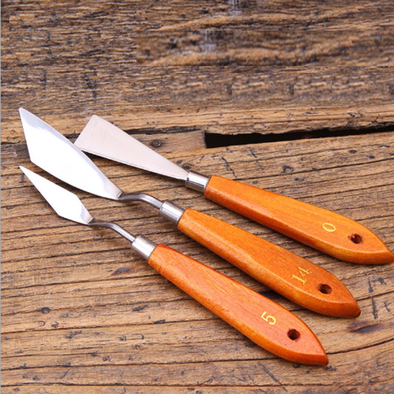 3pcs/Set Oil Painting Scrapers Metal Spatula Art Craft Calligraphy Palette Spatulas Perfect Artist Paint Accessories