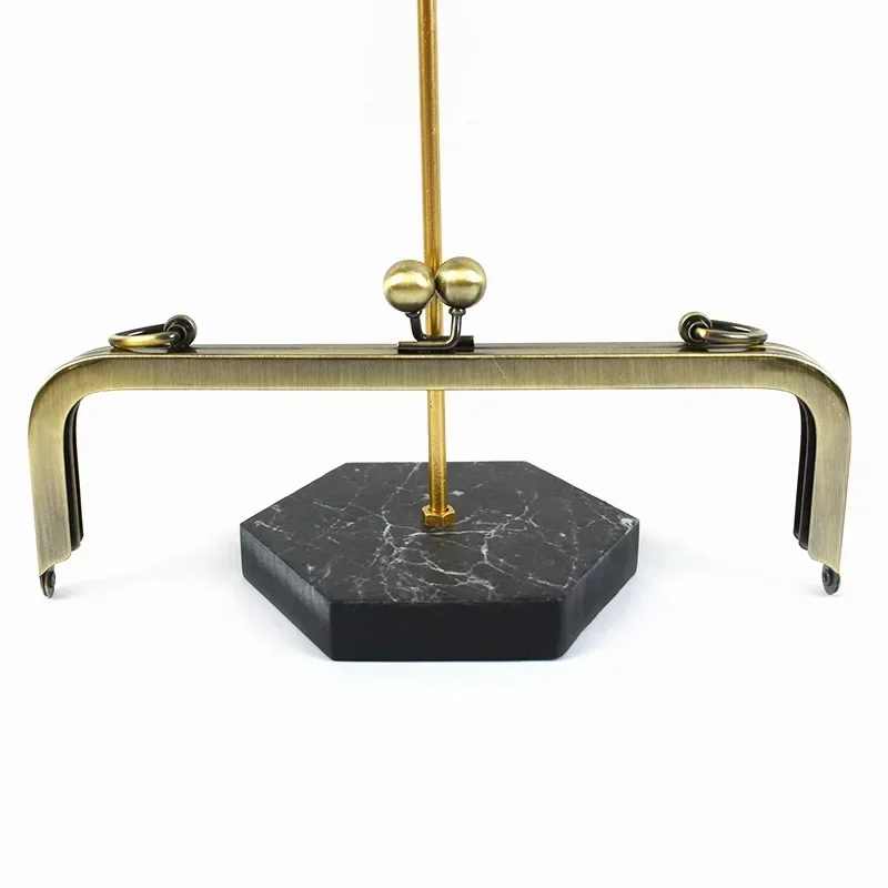 1/2/5Pcs Deepeel 20/25cm Metal Bag Handles Square Smooth Purse Frame Kiss Clasp DIY Sewing Brackets Screw Wallet Accessories: XL / Light Gold