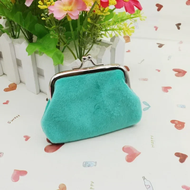 Myntpung med oljevoks i skinn, 4- tommers spenne, mini-lommebok, myntveske, leppestift-oppbevaringsveske, dame-clutch-veske