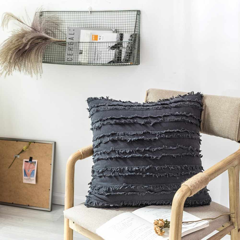 Boho stil handgjort kuddfodral plysch blå diamant med söt cirkel marockansk färgglada kuddfodral 45 x 45cm hem dekorativa: 11
