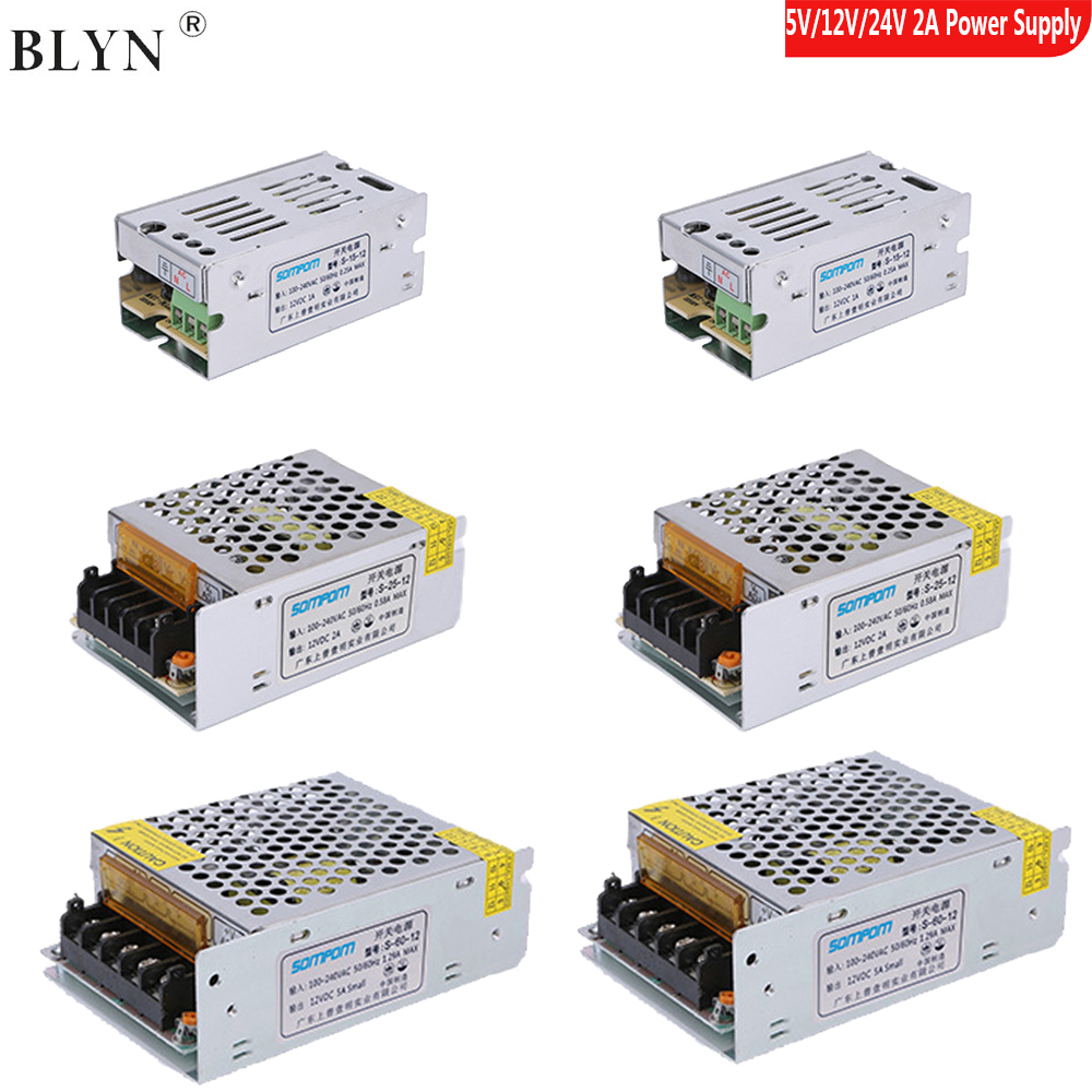 5V 12V 24V Schaltnetzteil AC LED Adapter 2A 10W 24W 48W Treiber netzteil Beleuchtung Transformator Für LED Streifen CCTV Projektor