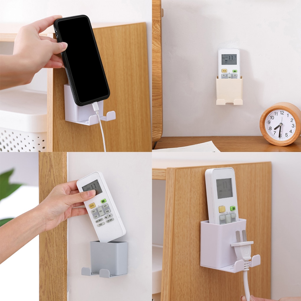 1 Pcs Telefoon Muur Houder Smartphone Opknoping Muur Opslag Rack Gemonteerde Mobiele Telefoon Muur Houder Opladen Houder Afstandsbediening
