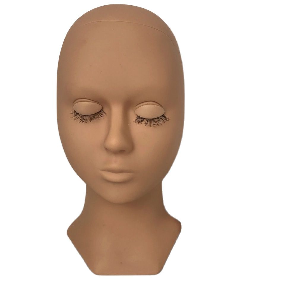 Mannequin Hoofd Vervanging Oogleden Siliconen Praktijk Valse Wimper Extensions Make Model Massage Training Sets 3 Kleuren: Nude 1head